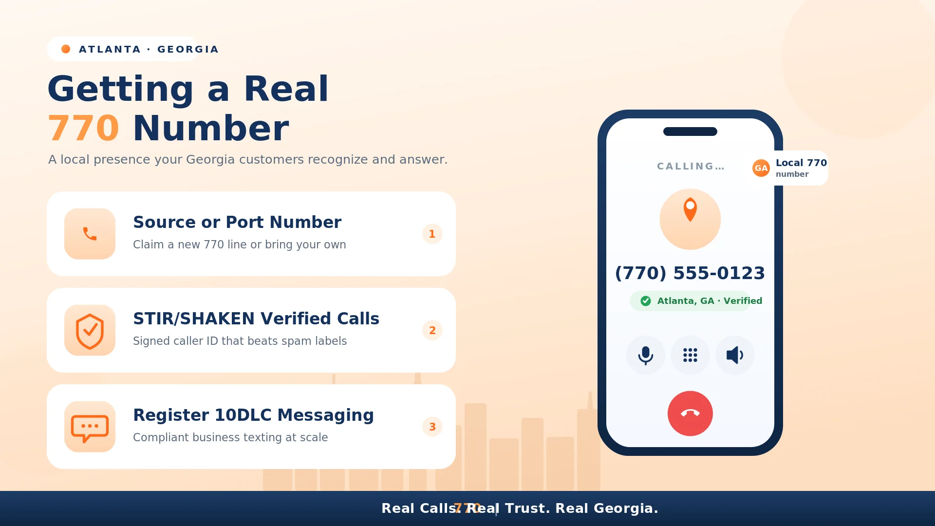 How to get a real 770 Atlanta number — port, sign, and register